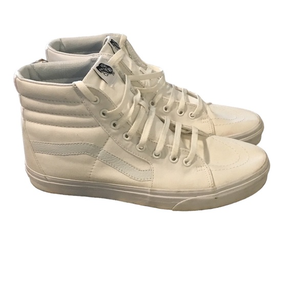 Vans Other - VANS CANVAS SK8-HI SHOE  WHITE Size 10.5 Mens